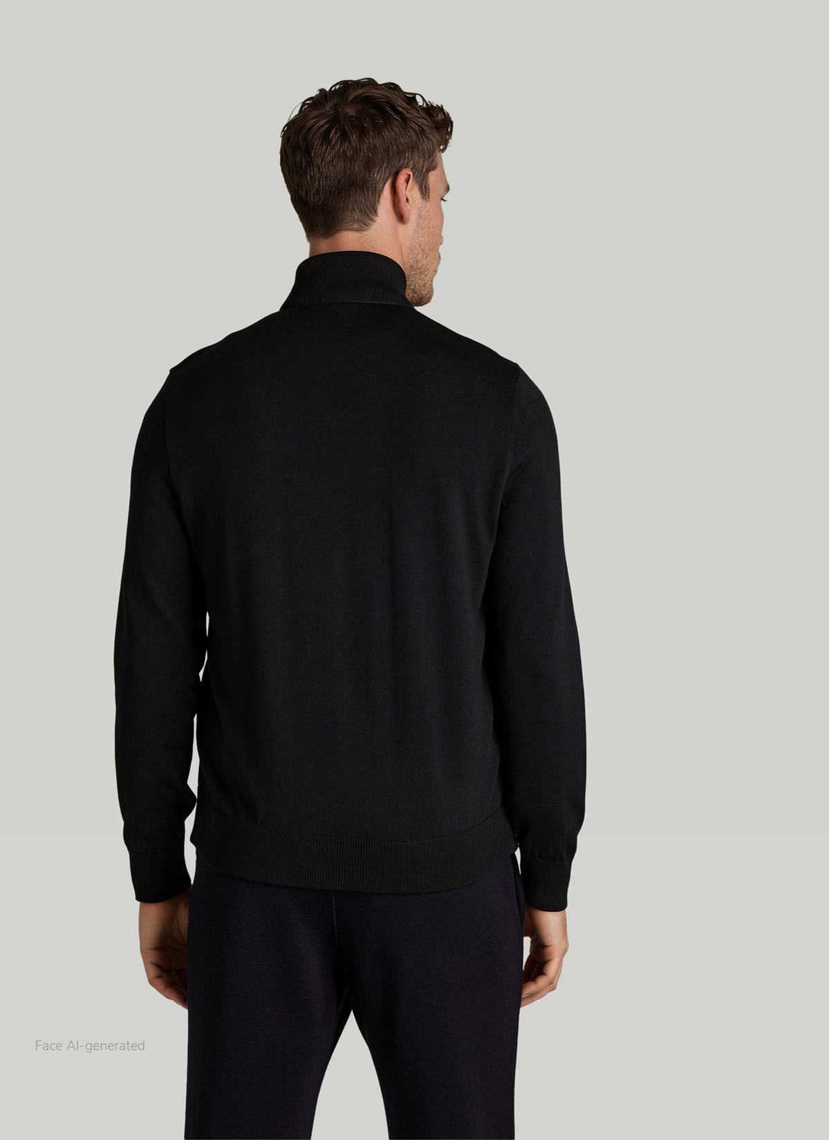 Strickjacke Knopf 1/1 Arm, Navy Rückansicht