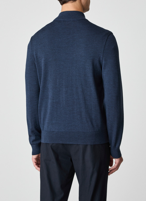 Strickjacke Knopf 1/1 Arm Nightfall Blue Frontansicht