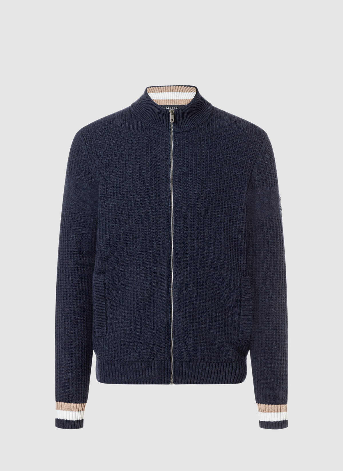 Strickjacke Zip 1/1 Arm, Bright Night 