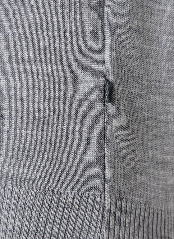 Superwash Strickweste Merinowolle Mercury Grey Frontansicht