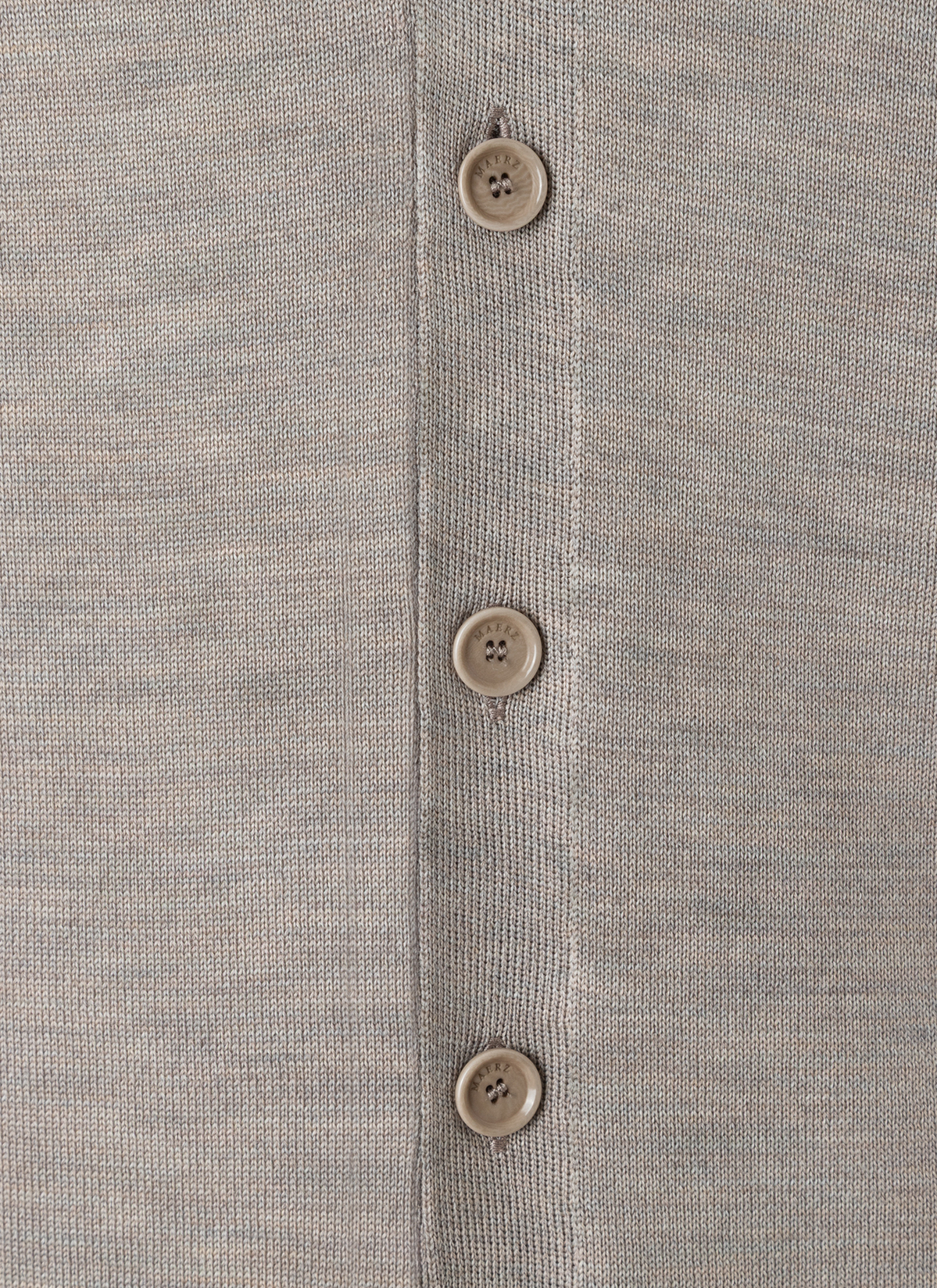 Superwash Strickweste Merinowolle, Iced Latte Detailansicht 1