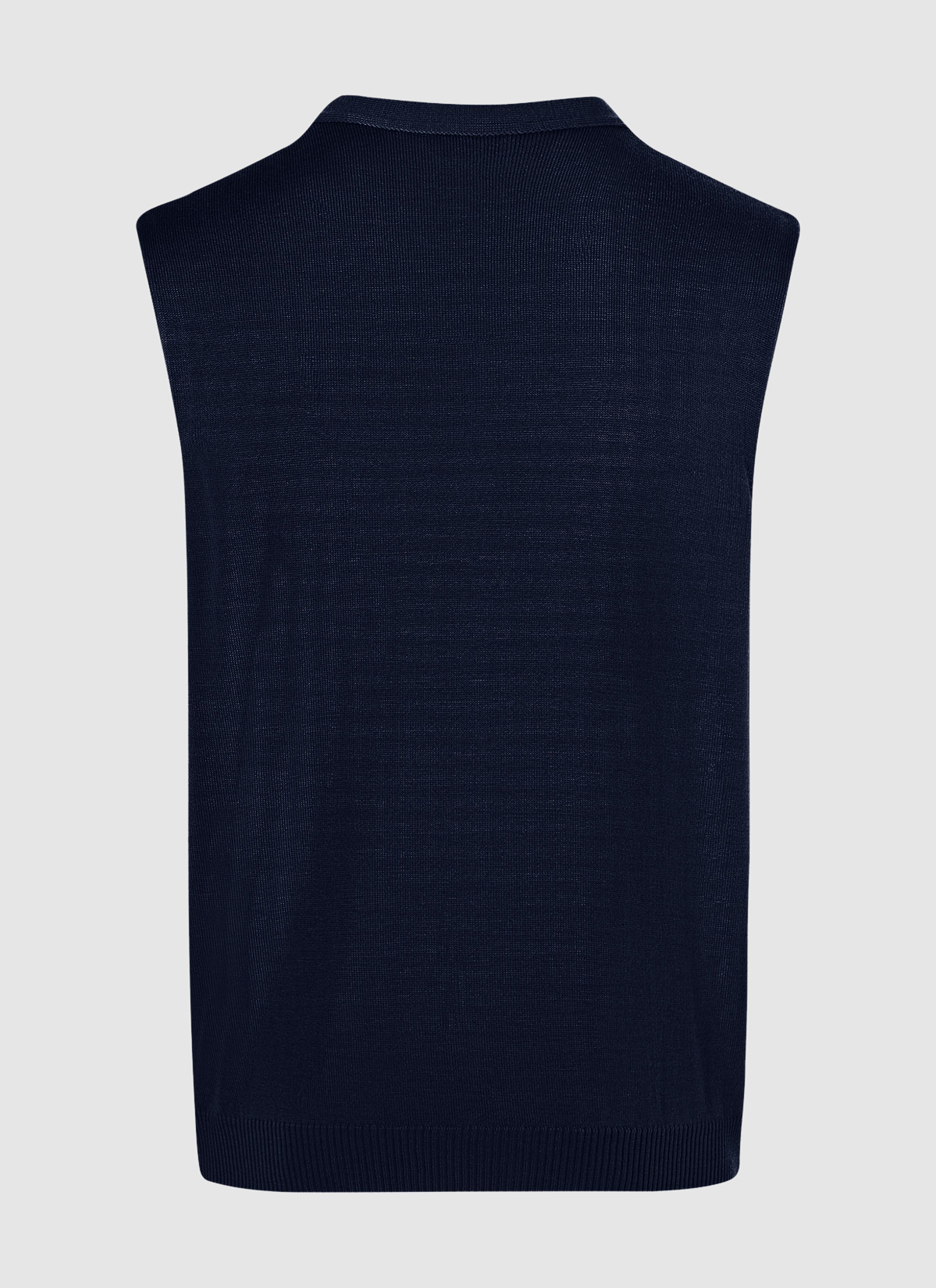 Superwash Strickweste Merinowolle, Navy Rückansicht