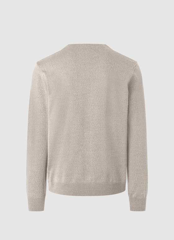 Strick Cardigan 1/1 Arm Iced Latte Frontansicht