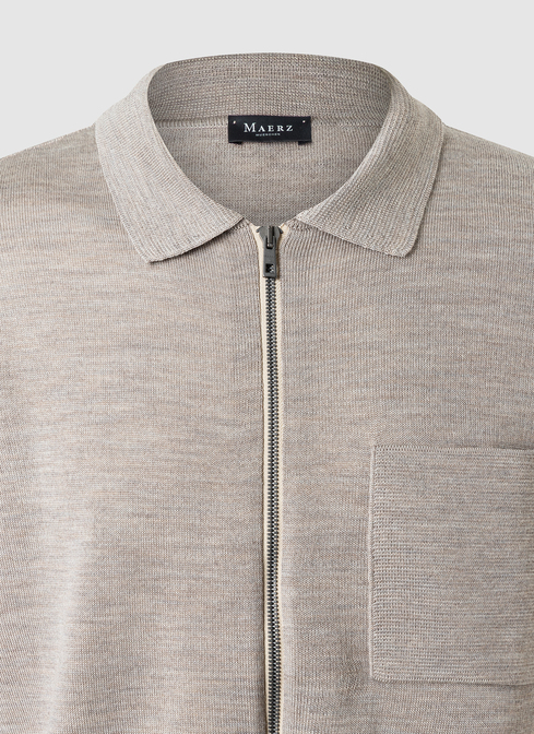 Strickjacke Zip 1/1 Arm width=
