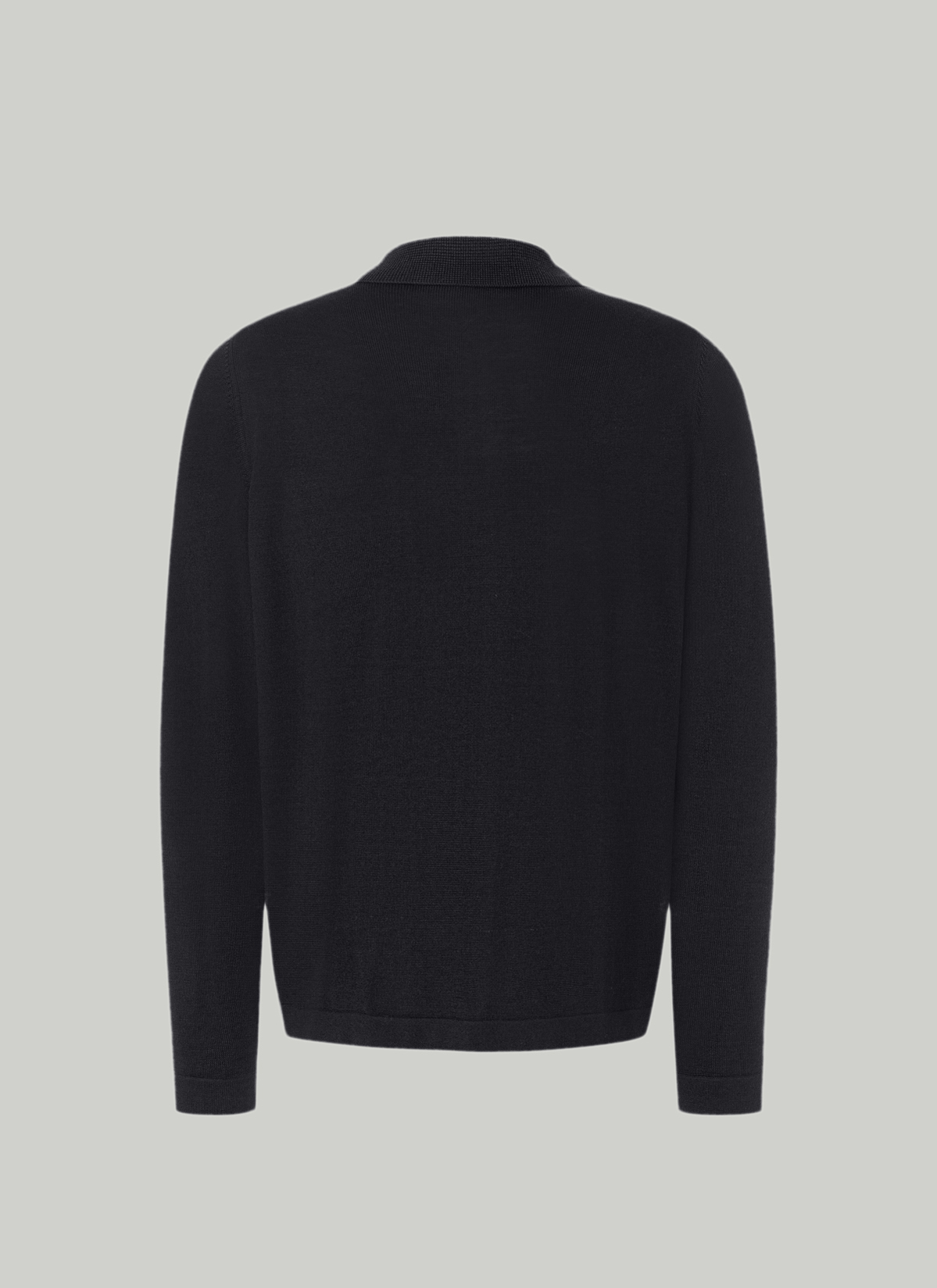 Strickjacke Zip 1/1 Arm, Black Rückansicht