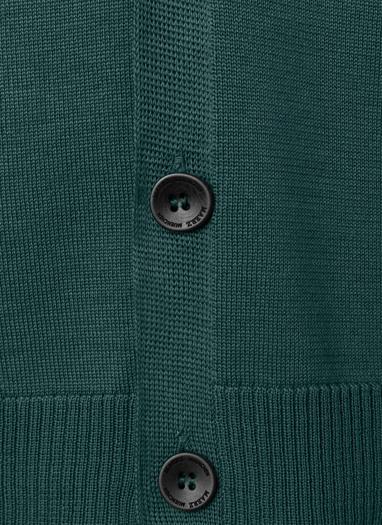 Strick Cardigan 1/1 Arm, Bottle Green Detailansicht 1