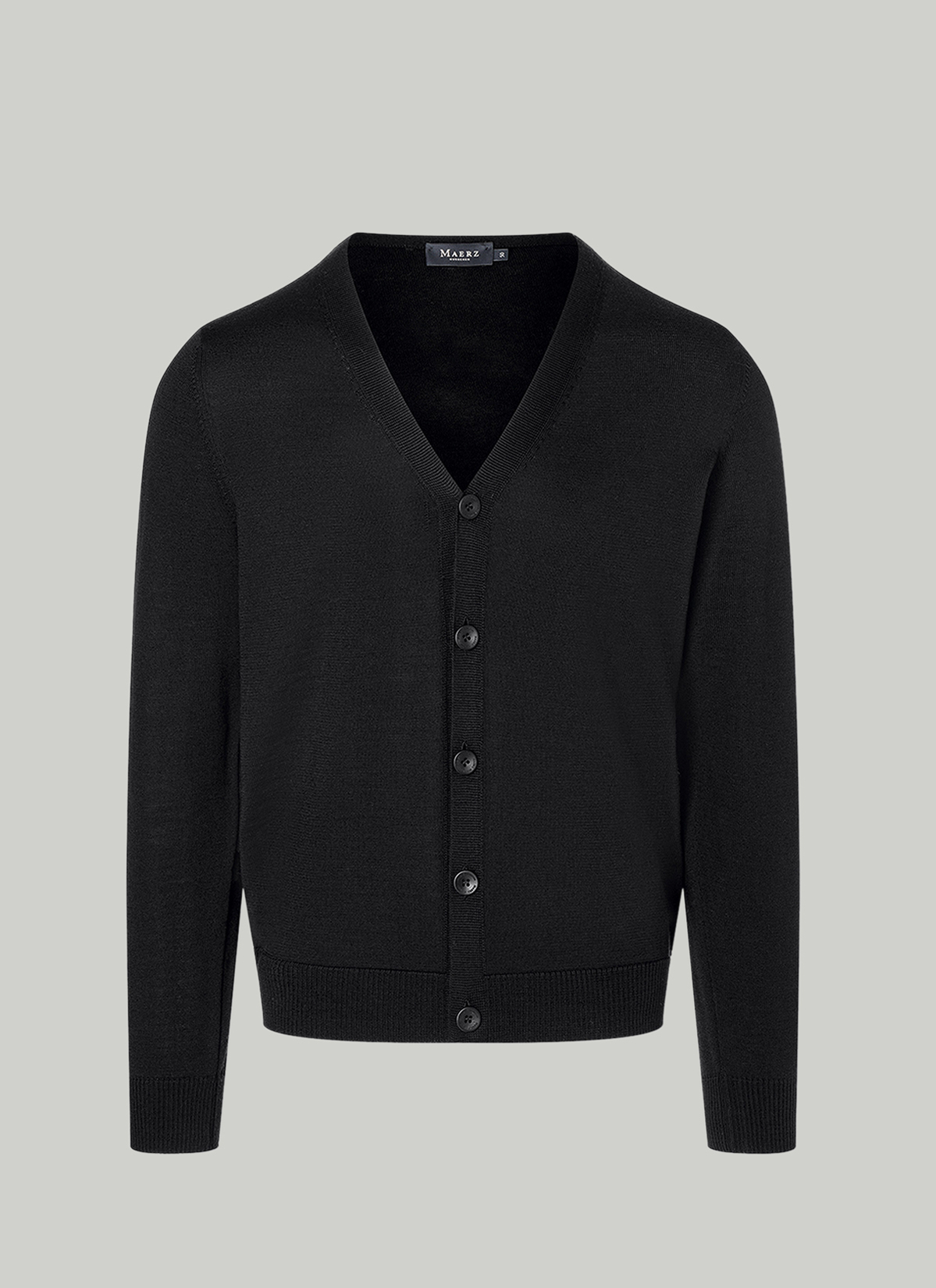 Strick Cardigan 1/1 Arm, Black Detailansicht 2