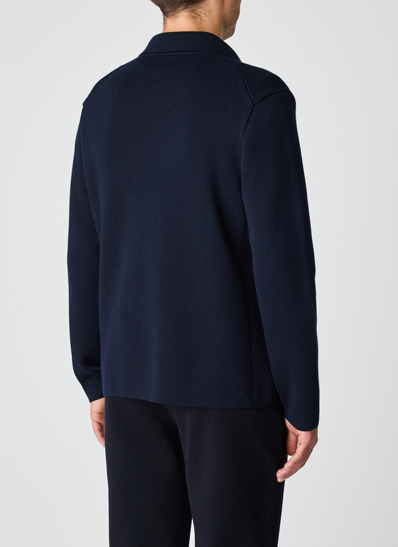 Strick Blazer Navy Frontansicht