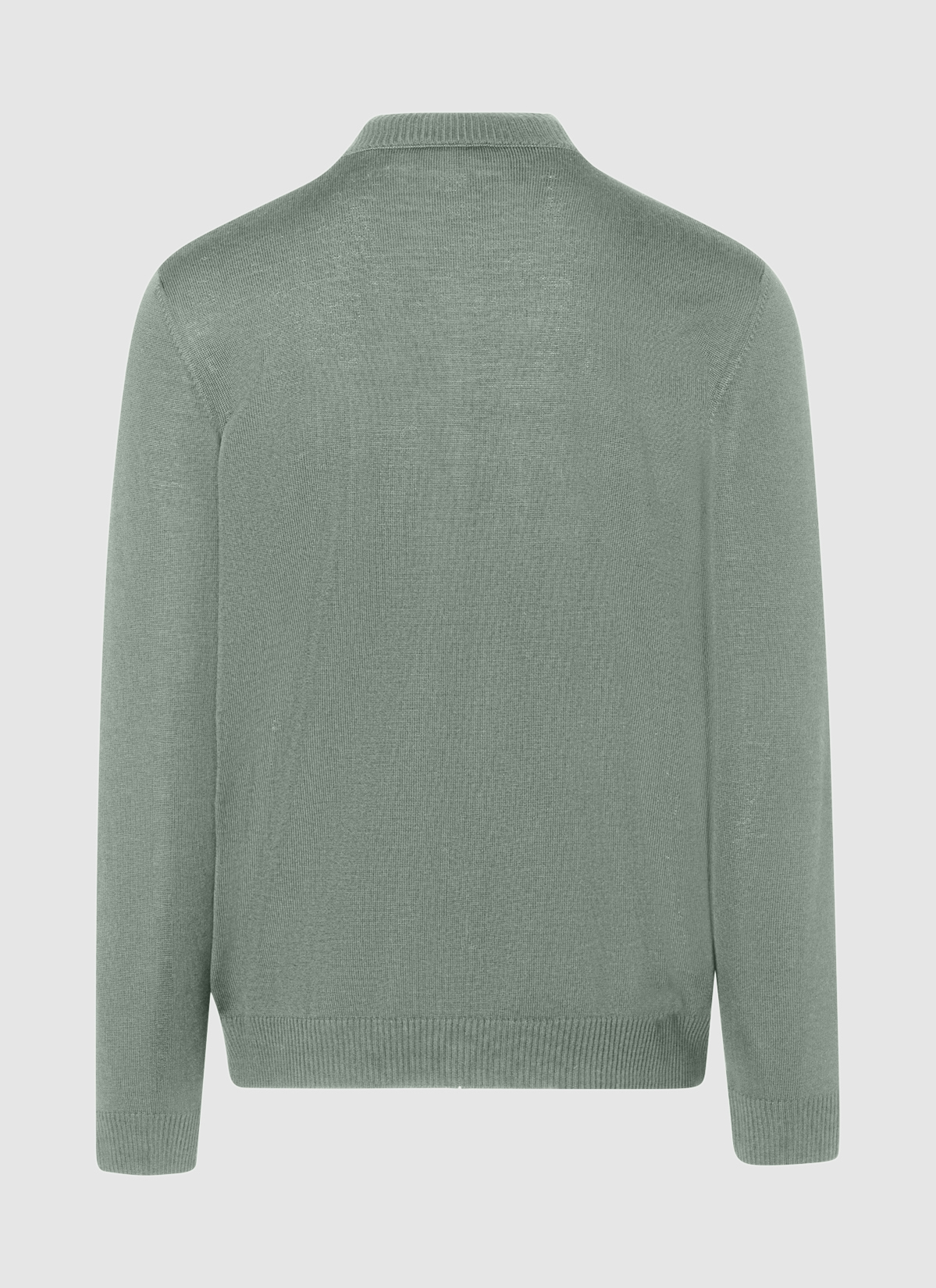 Strickjacke Zip 1/1 Arm, Foggy Teal Rückansicht