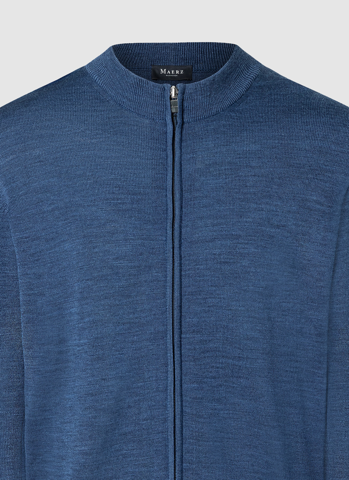 Strickjacke Zip 1/1 Arm, Deep Sea Detailansicht 1
