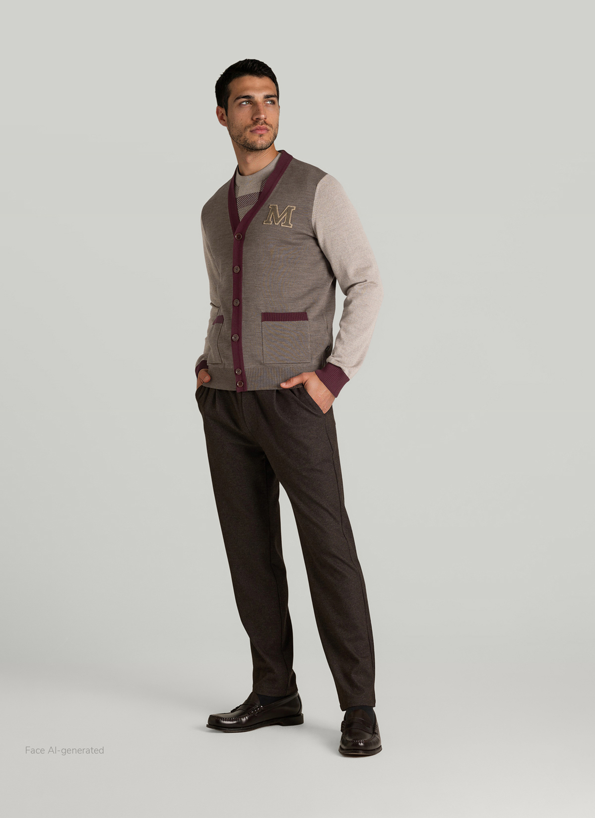 Strick Cardigan 1/1 Arm, Brownie Detailansicht 2