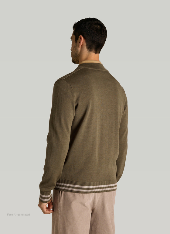Strick Cardigan 1/1 Arm Fresh Herbs Frontansicht