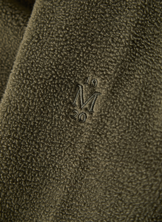 Sweat Stehkragen Zip Foggy Teal Frontansicht