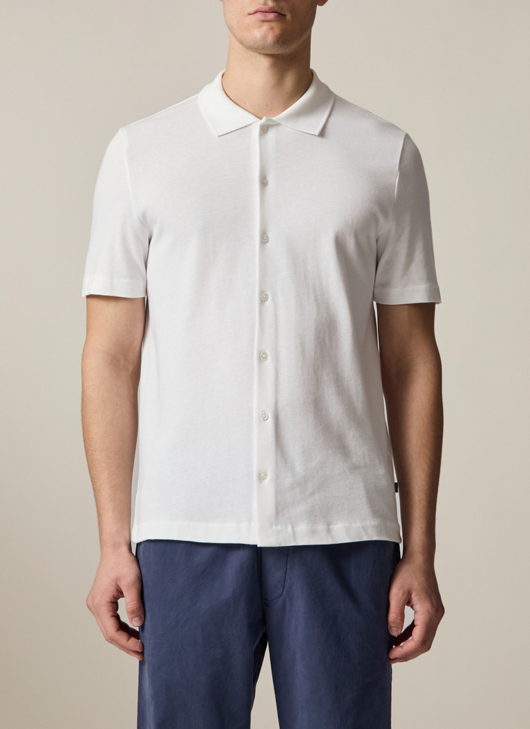 Poloshirt, Pure White Frontansicht