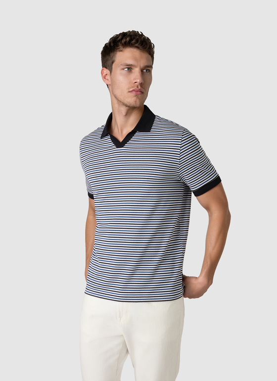 Poloshirt Medium Blue Frontansicht