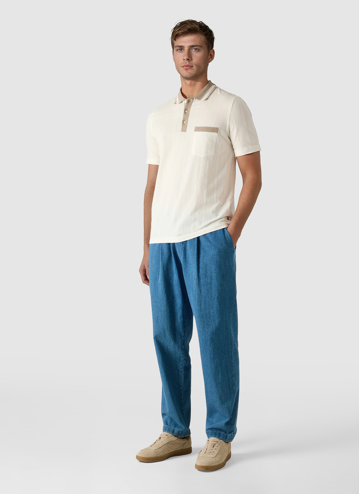 Poloshirt, Off White Detailansicht 2