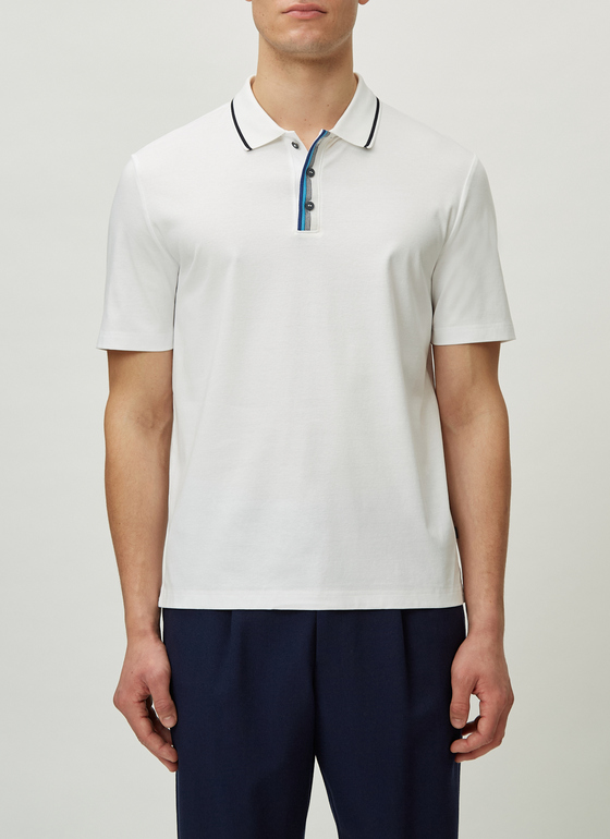 Poloshirt Pure White Frontansicht