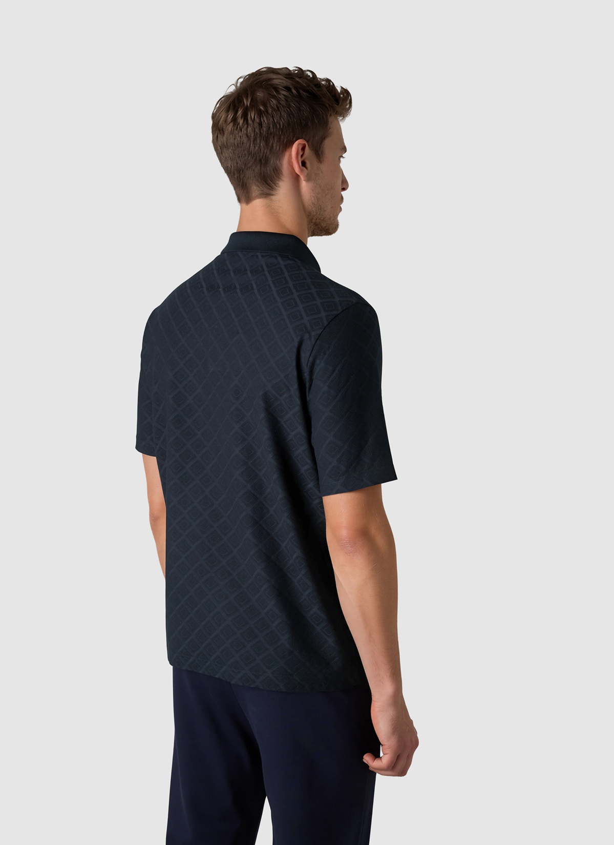 Poloshirt, Navy Rückansicht