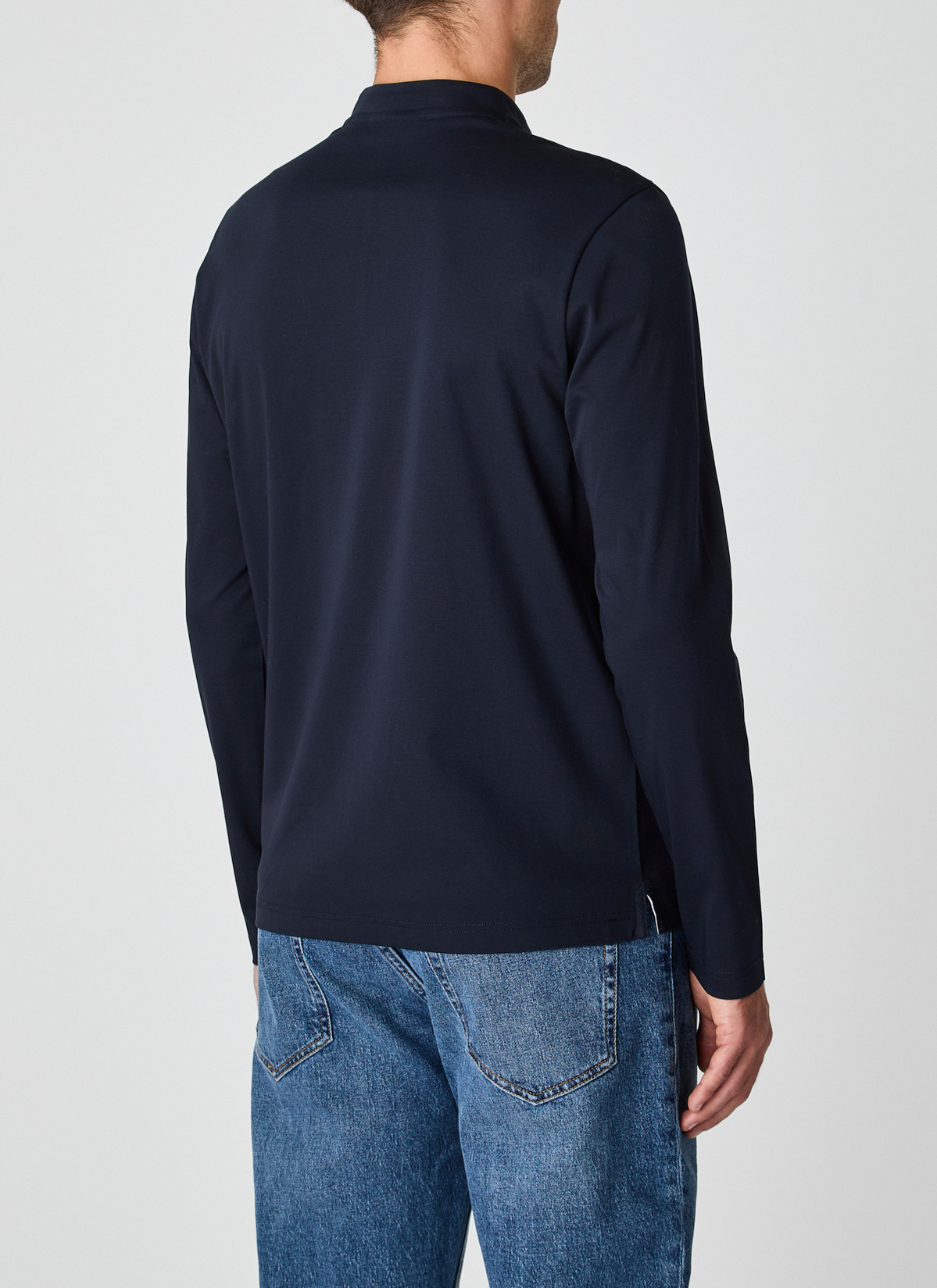 Longsleeve 1/1 Arm, Navy Rückansicht