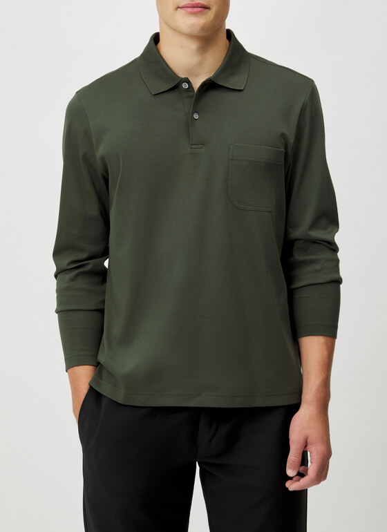 Poloshirt Dark Green Frontansicht