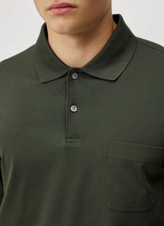 Poloshirt Dark Green Frontansicht