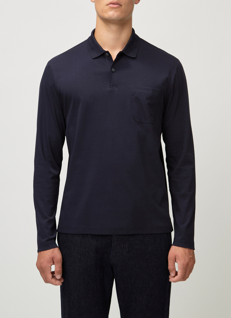 Poloshirt, Navy Detailansicht 1