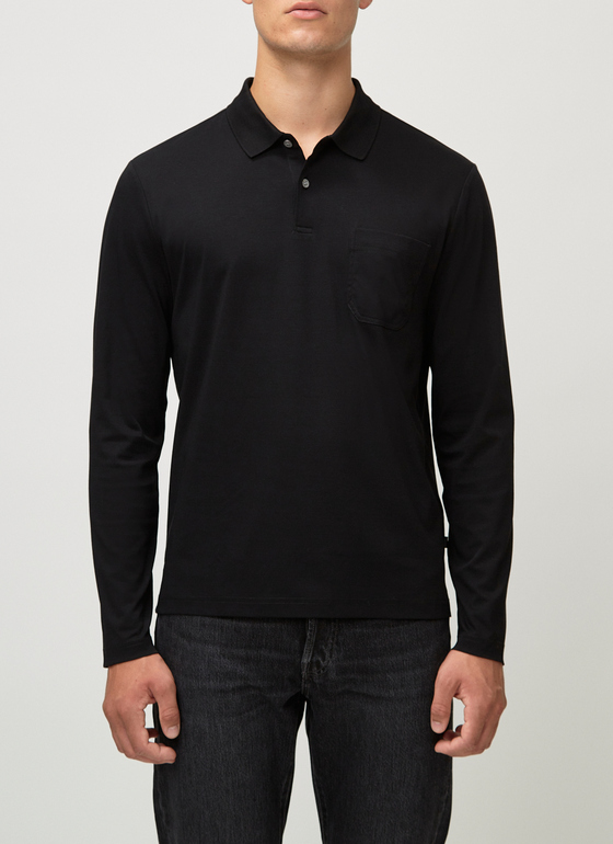 Poloshirt Black Frontansicht