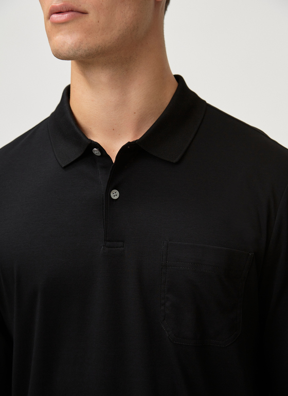 Poloshirt Black Frontansicht