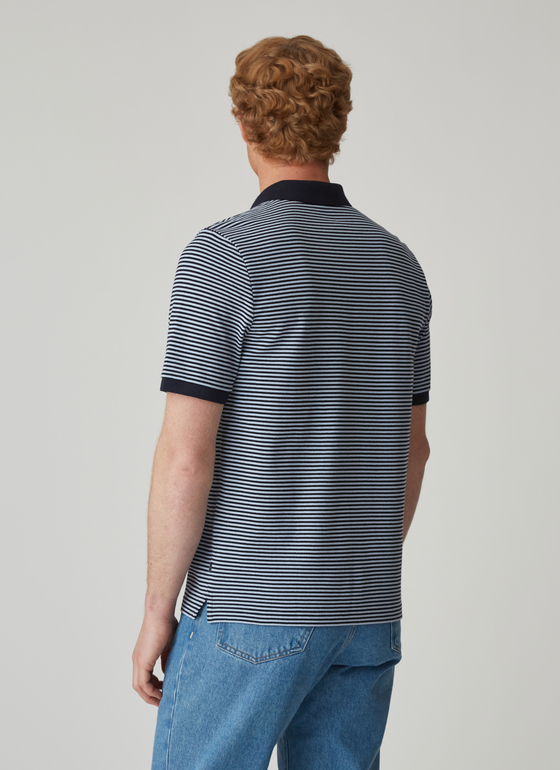 Poloshirt, Knopf 1/2 Arm Water Blue Frontansicht