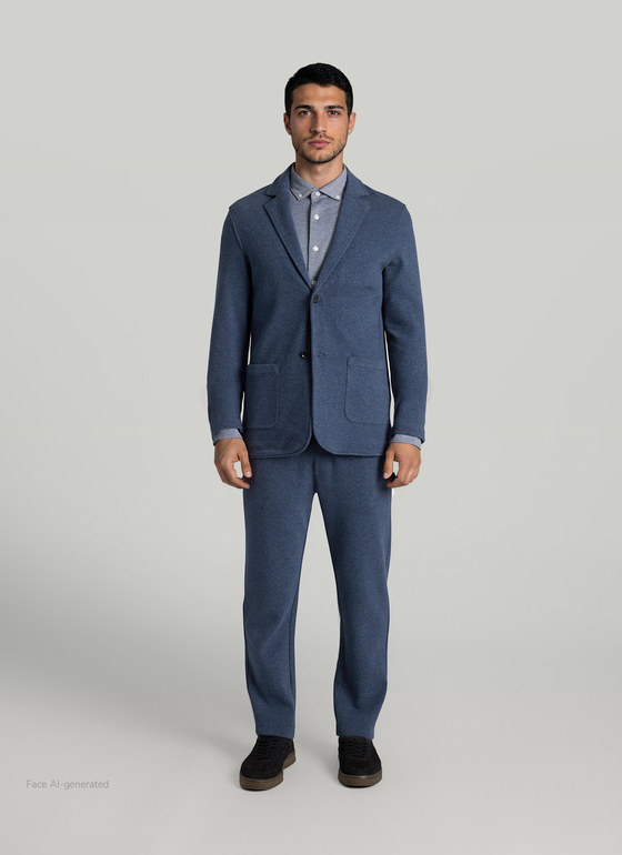 Strick Blazer Nimes Blue Frontansicht