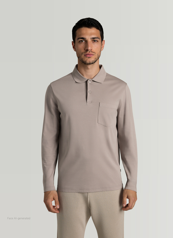 Poloshirt 1/1 Arm Cedar Wood Frontansicht