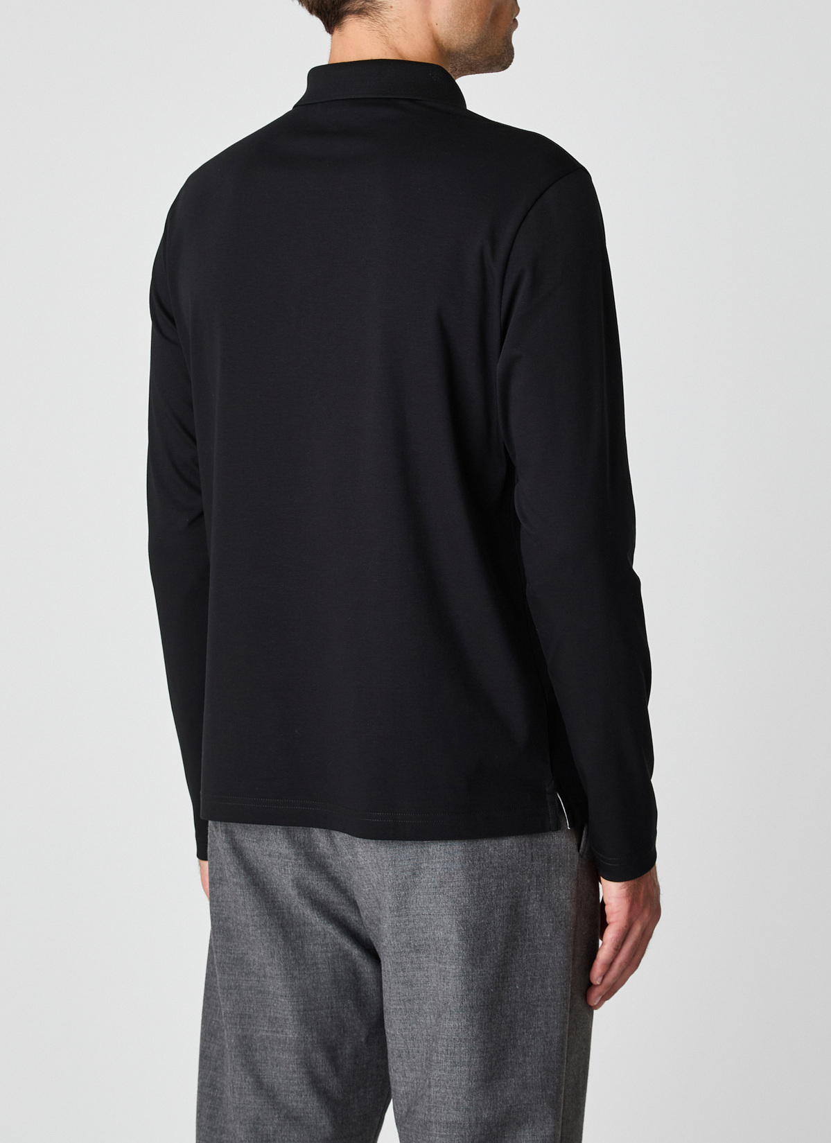 Poloshirt 1/1 Arm, Black Rückansicht