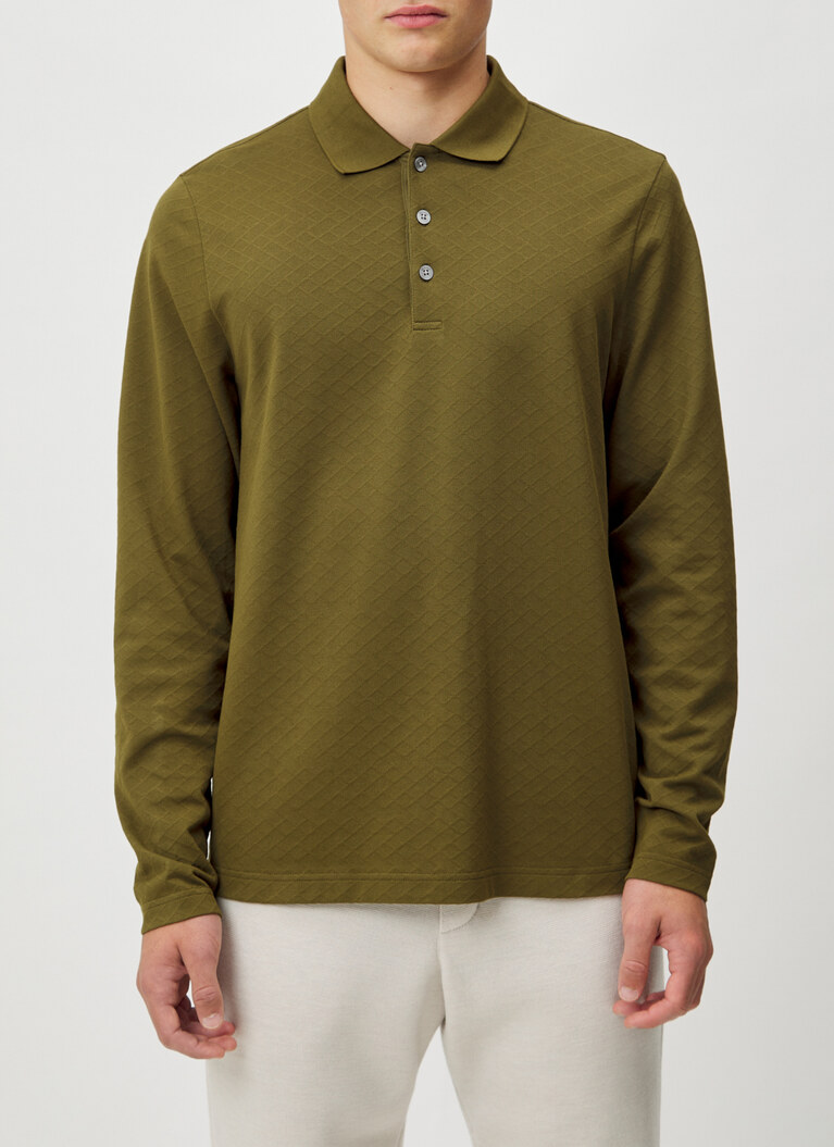 Poloshirt 1/1 Arm, Earthy Green Detailansicht 1