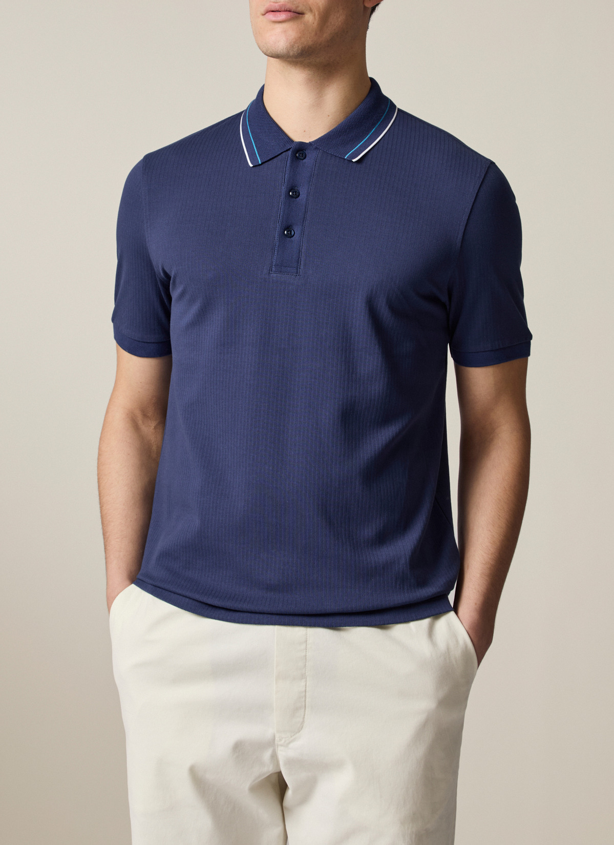 Poloshirt, Deep Sea Frontansicht