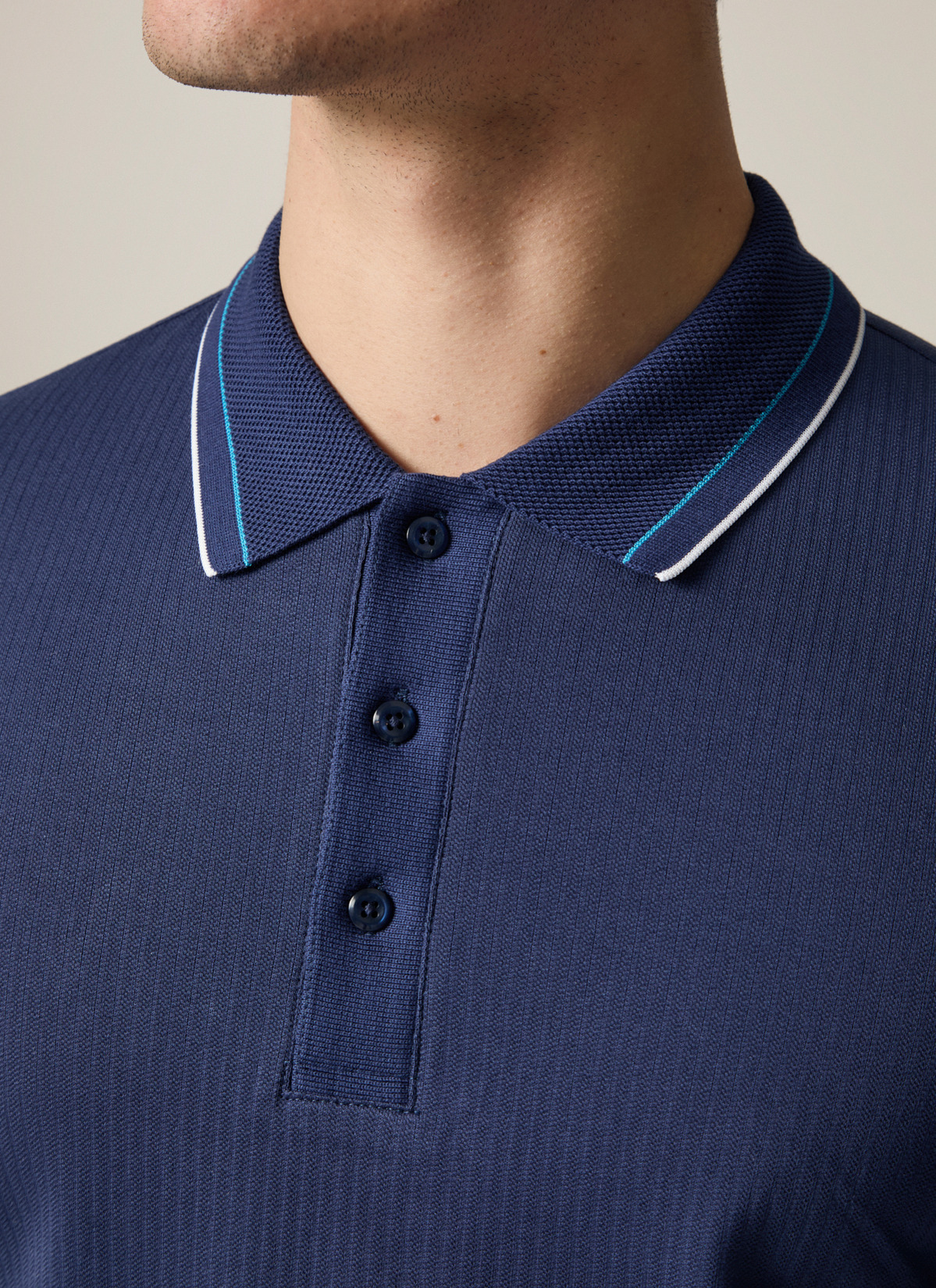 Poloshirt, Deep Sea Detailansicht 2