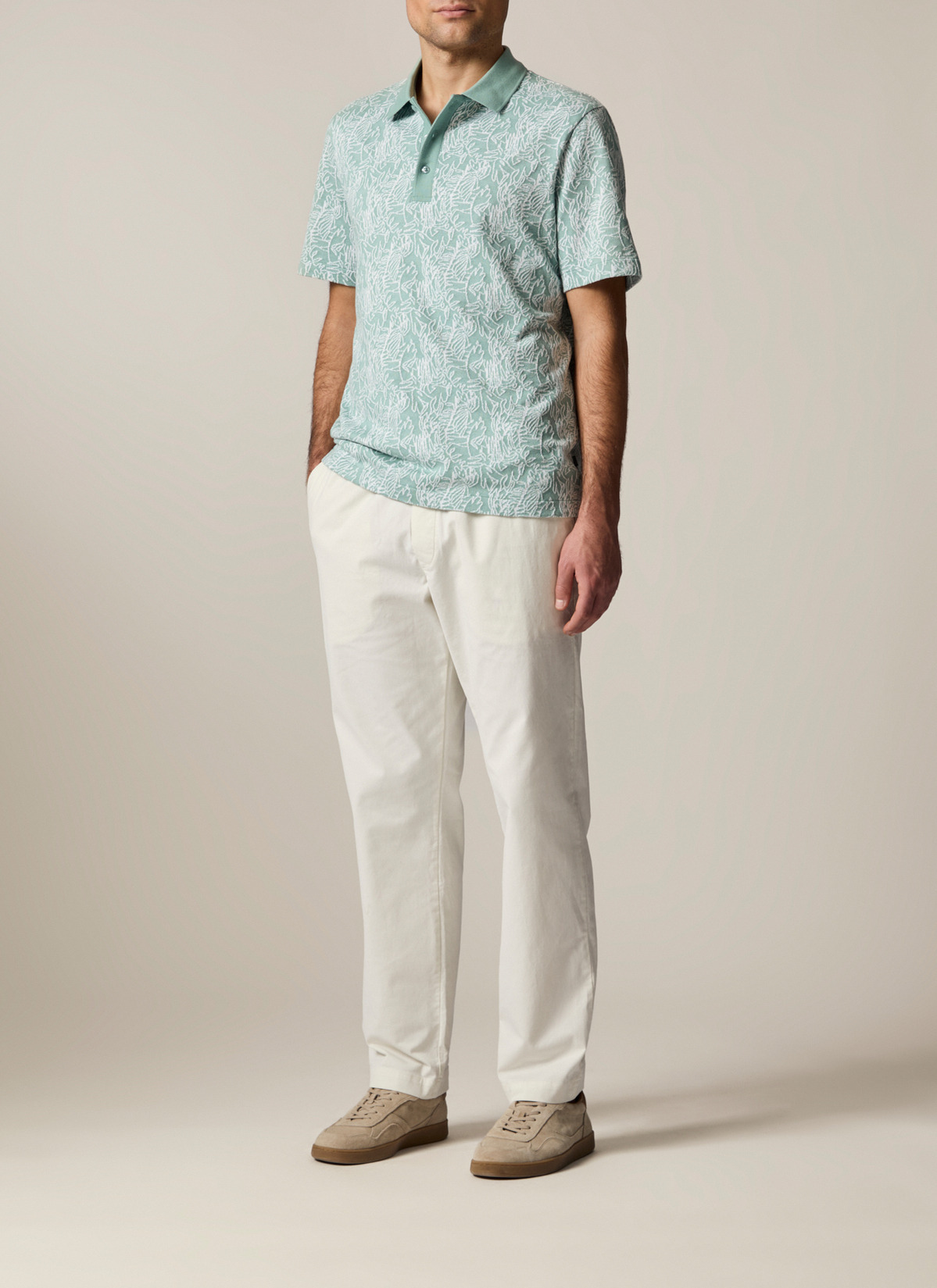 Shirt Polohemd, Iced Mint Detailansicht 2