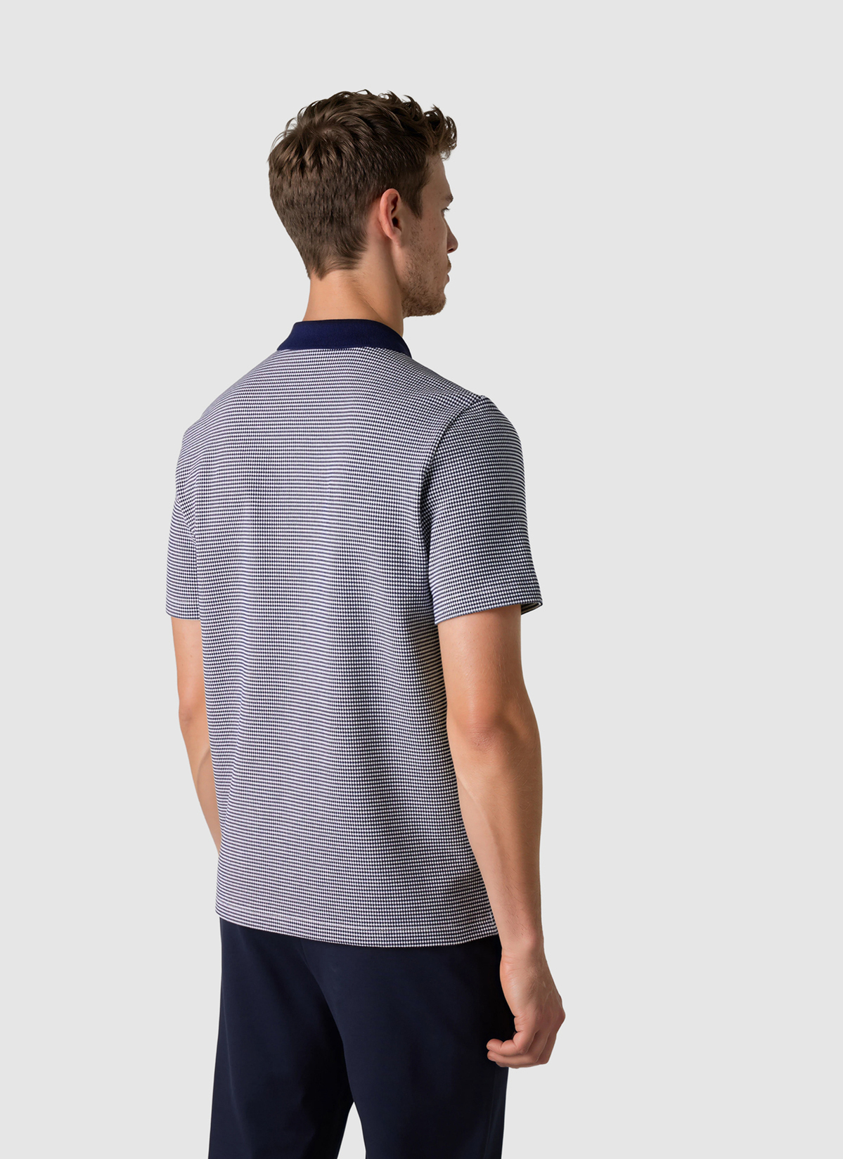 Shirt Polohemd, Dawn Blue Rückansicht