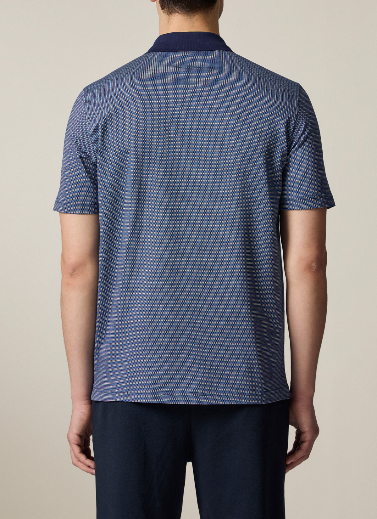 Shirt Polohemd, Navy Rückansicht
