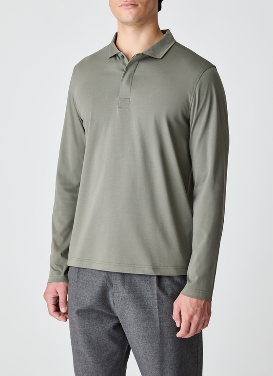 Poloshirt Foggy Teal Frontansicht