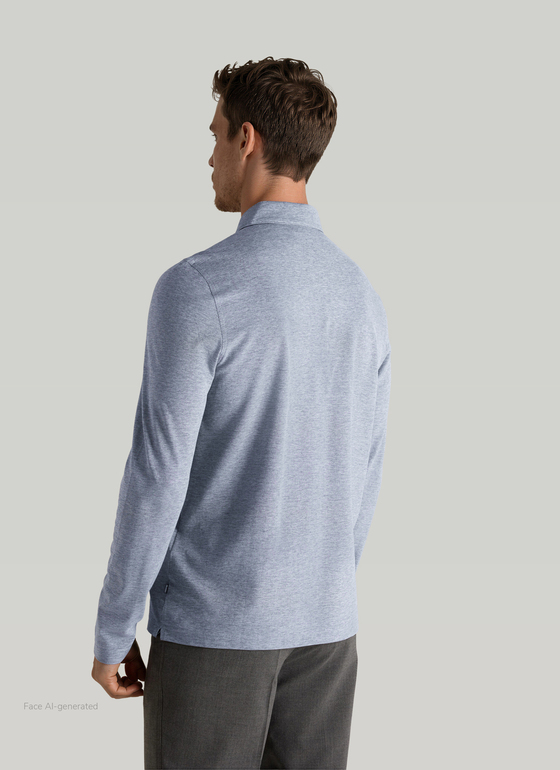 Shirt Polohemd Dawn Blue Frontansicht
