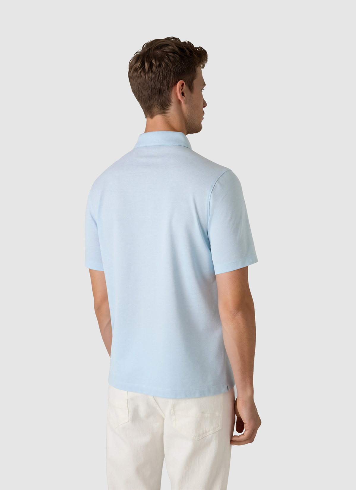 Poloshirt, Bright Aqua Rückansicht