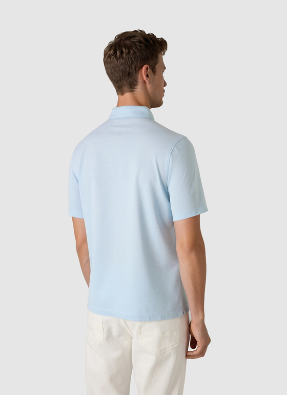 Poloshirt Bright Aqua Frontansicht
