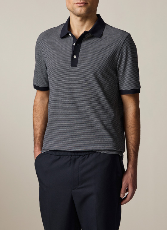 Poloshirt Marine Frontansicht