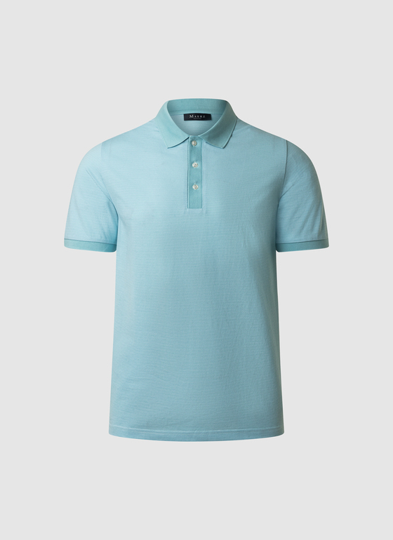 Poloshirt Bright Aqua Frontansicht