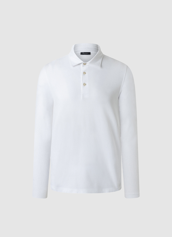Poloshirt 1/1 Arm Pure White Frontansicht