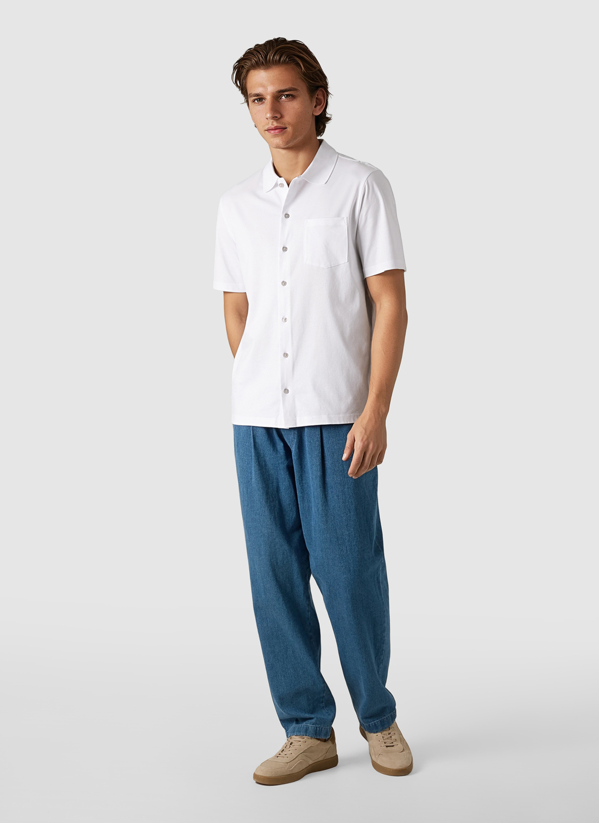 T-Shirt, Pure White Detailansicht 2