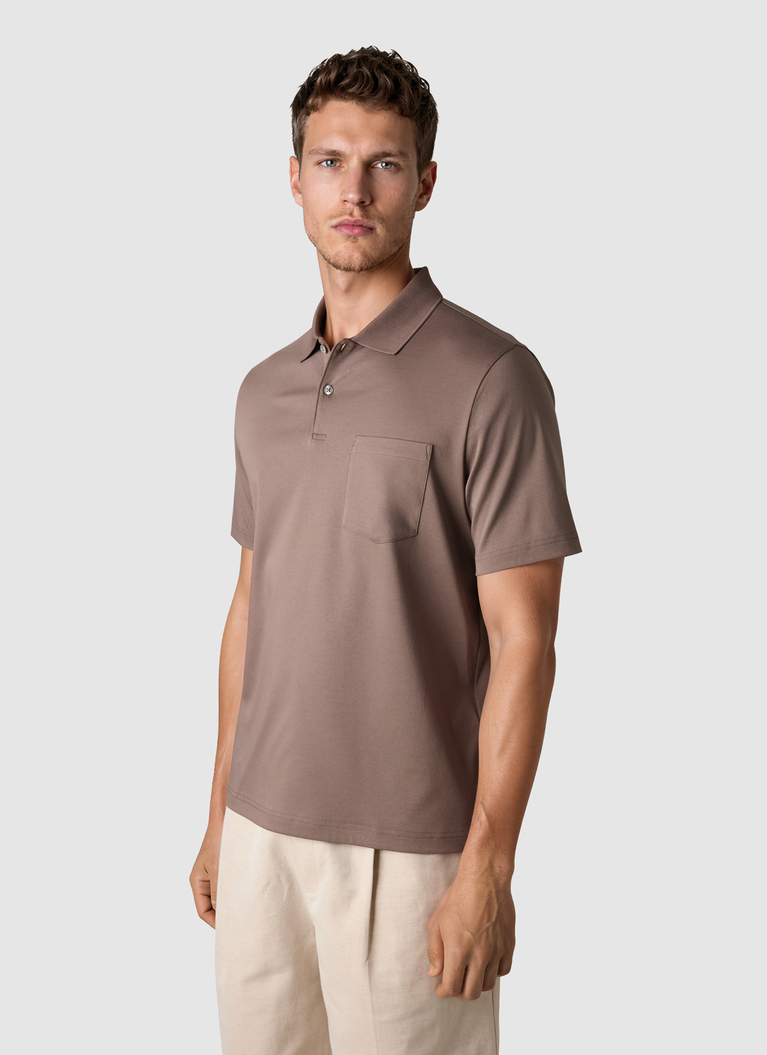 PoloshirtPale Brown Frontansicht