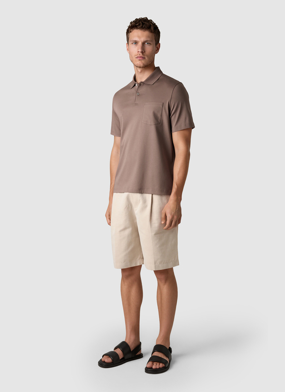 Poloshirt Pale Brown Frontansicht