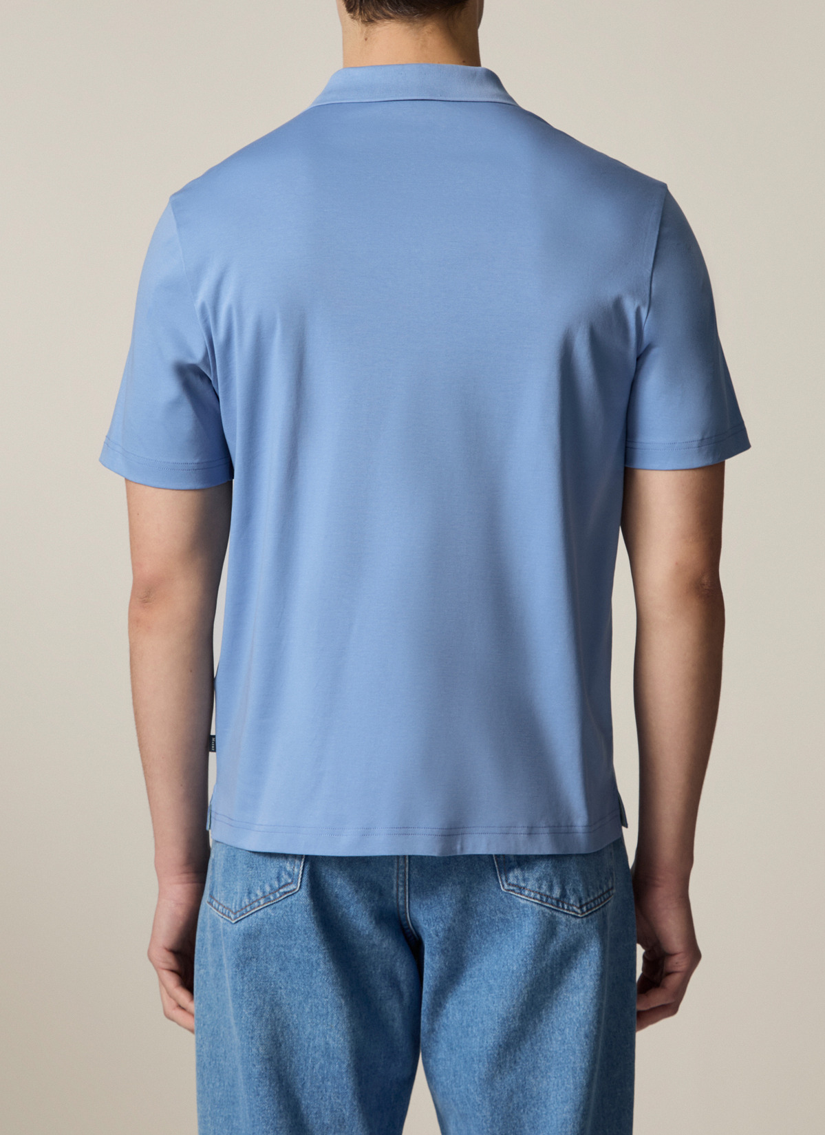 Poloshirt, Shades of Blue Rückansicht