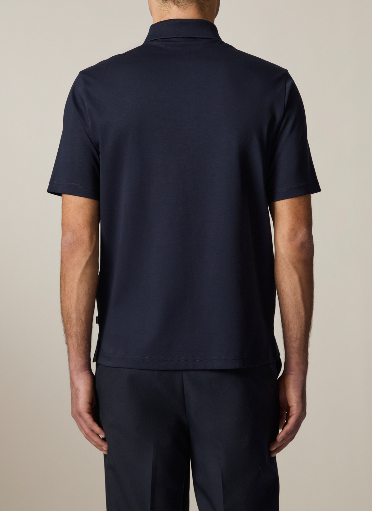 Poloshirt, Navy Rückansicht